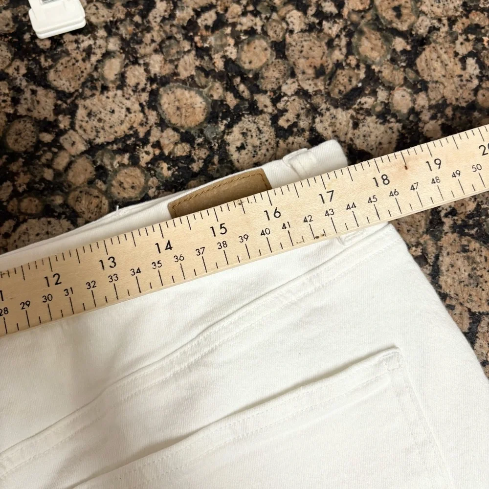 American Eagle Curvy White Mom Short Size 18 Jean Denim Shorts Stretch - Picture 4 of 8